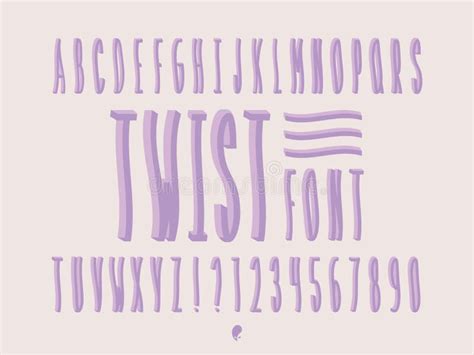 Twist Font Vector Alphabet Stock Vector Illustration Of Curved