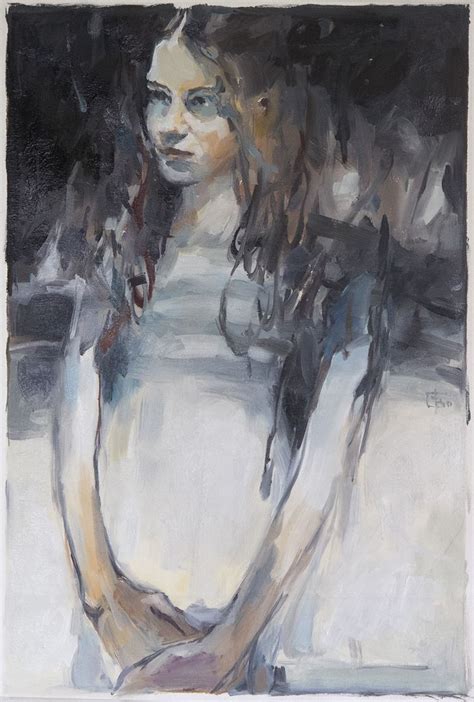 Portrait Of Babe Woman Oil On Loose Canvas X Cm Portrait Australian Painting Figure
