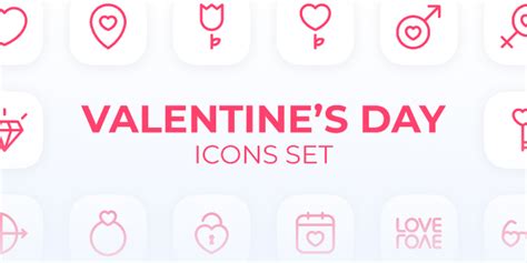 valentine s day icons set figma