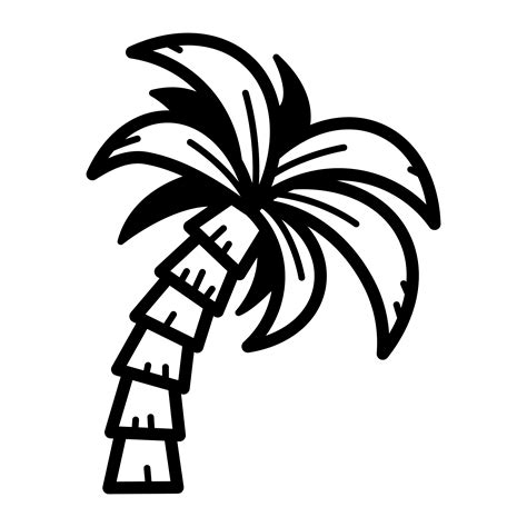 Palm Leaf Clip Art Palm Vector Tree Icon Tropical Illustration Vecteezy