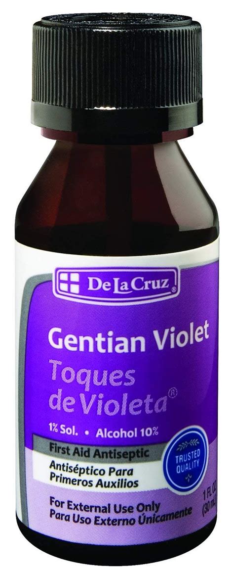 De La Cruz Gentian Violet First Aid Antiseptic 1 Fl Oz 30 Ml