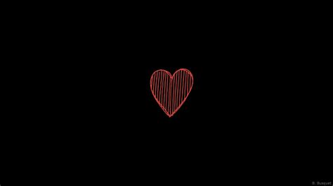 Red Heart In Black Background Hd Black Aesthetic