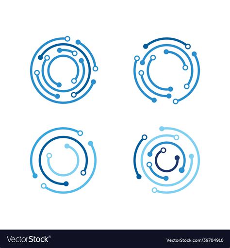 Circle Techno Icon Design Royalty Free Vector Image