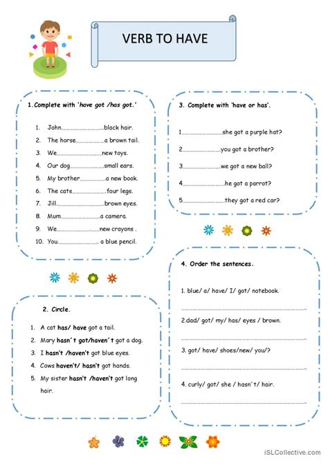 Verb To Have English Esl Worksheets Pdf And Doc