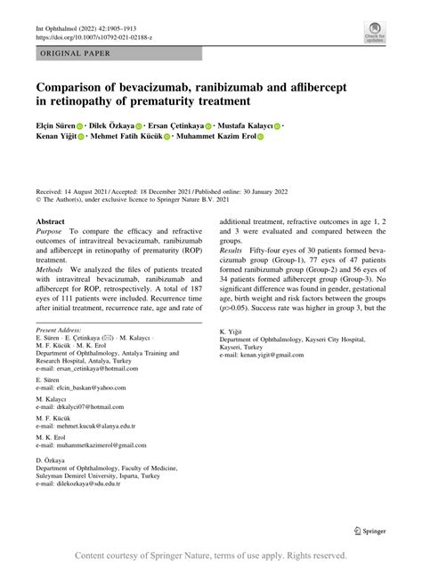 Comparison Of Bevacizumab Ranibizumab And Aflibercept In Retinopathy