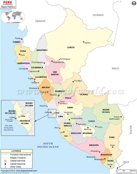 Peru Mapa Mapa De Peru