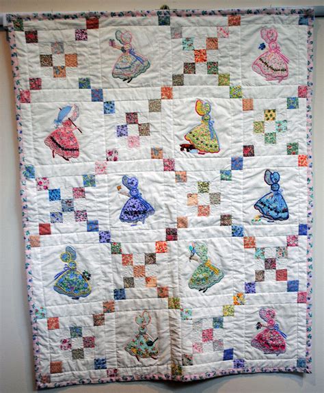 Baby Quilt Applique Sunbonnet Sue By Egree2 On Etsy Applique Quilts