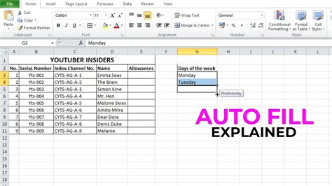 The Autofill Function In Excel New Trick Enjoy Microsoft Excel 2010