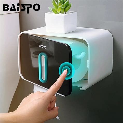 BAISPO soporte de papel higiénico impermeable estante de almacenamiento de baño para el hogar