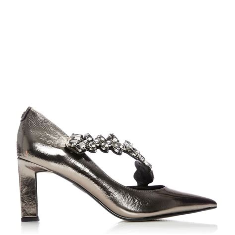 Cillania Pewter Leather Shoes From Moda In Pelle Uk