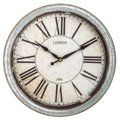 20 Galvanized Metal Wall Clock Homyhomee