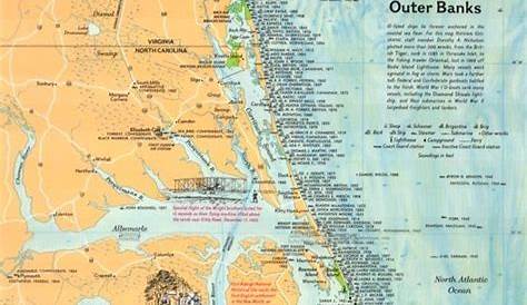 ‘Ghost Fleet of the Outer Banks.’ Map of Shipwrecks off the North