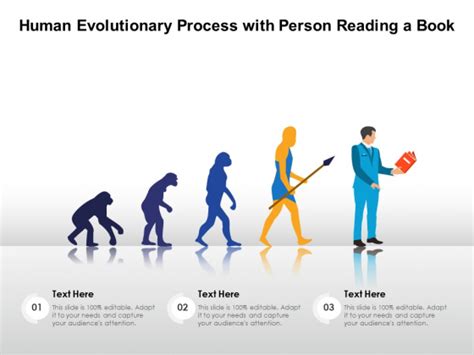 Human Evolutionary Process With Person Reading A Book Ppt Powerpoint