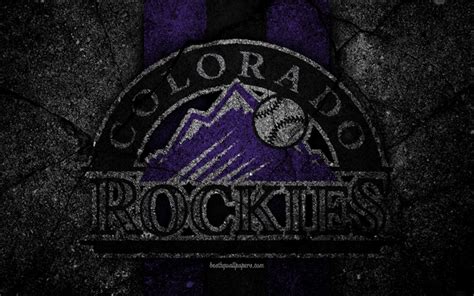 Download Wallpapers 4k Colorado Rockies Logo Mlb Baseball Usa