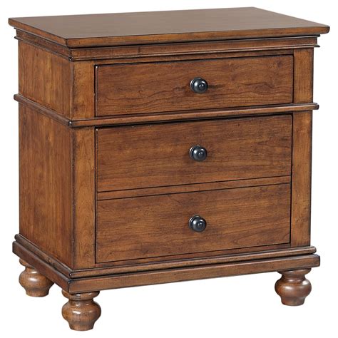 Aspenhome Oxford Transitional Drawer Night Stand With Ac Outlets