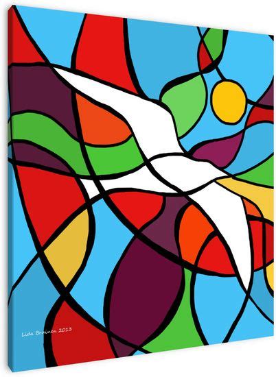 A Stained Glass Window With Abstract Shapes And Colors
