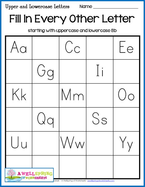 Alphabet worksheets cover everything from a to z. Fill in the Missing Letters Great letter writing and ...