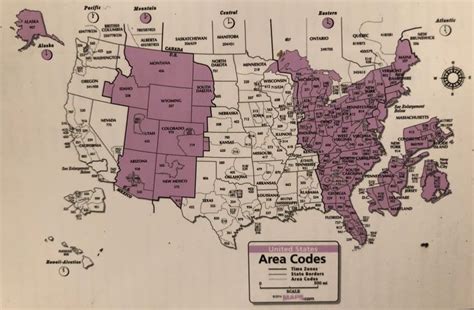 Area Codes And Time Zones Coding Area Codes Map