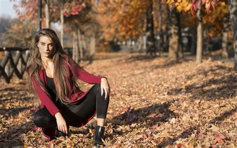 Wallpaper Fall People Women Outdoors Model Red Fashion Spring