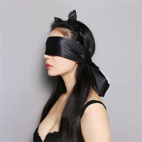 buy sexy soft satin eye mask porn masque lingerie sex toys black blindfolded patch fetish game