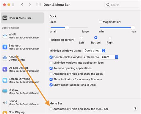 How To Permanently Display Or Automatically Hide And Show Menu Bar On