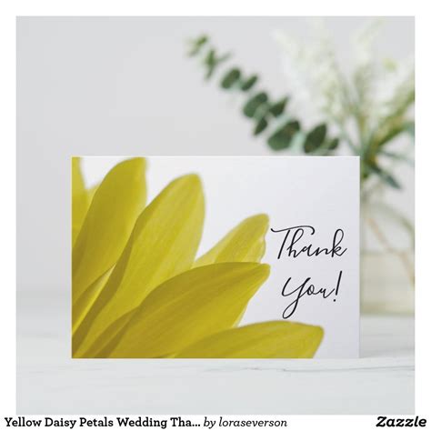 A Thank You Card With Yellow Flowers In The Background