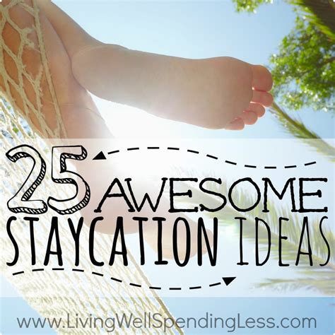 A staycation (stay+vacation) is a period in which an individual or family stays at home and participates in leisure activities within driving distance of their home and does not require overnight accomodation. Awesome Staycation Ideas | Staycation Tips | Family Getaways