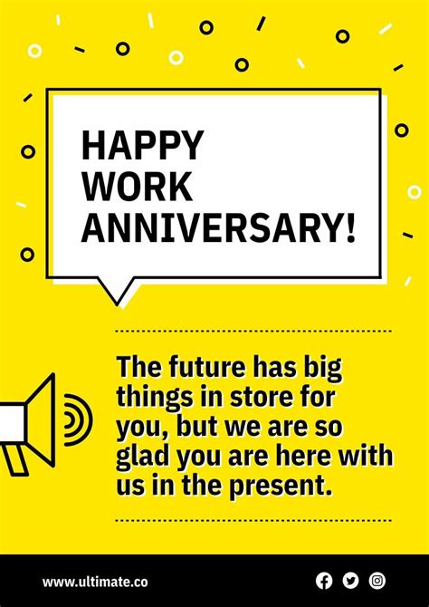 Work Anniversary Quotes For Self Free Poster Template Piktochart Porn