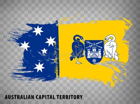 flag australian capital territory brush strokes flag australian capital territory with title
