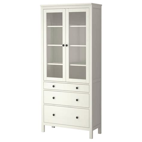 We decided that closed storage down below with open shelves up top would shop for ikea eket storage organizer shelving unit cabinet with door and two shelves white 2 shelves from ikea. IKEA HEMNES White Stain Glass-door cabinet with 3 drawers ...