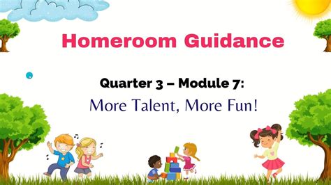 Homeroom Guidance Grade Quarter Module More Talent More