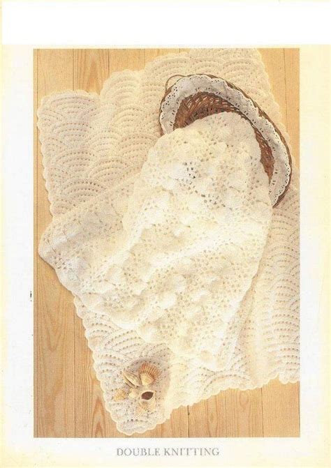 Vintage Knit Pattern Set Of 2 Baby Pram Covers Shawls Blankets Instant