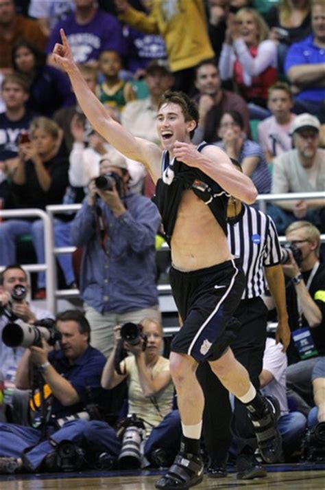 Butler Guard Hayward Celebrates After His Team Defeated Kansas State In