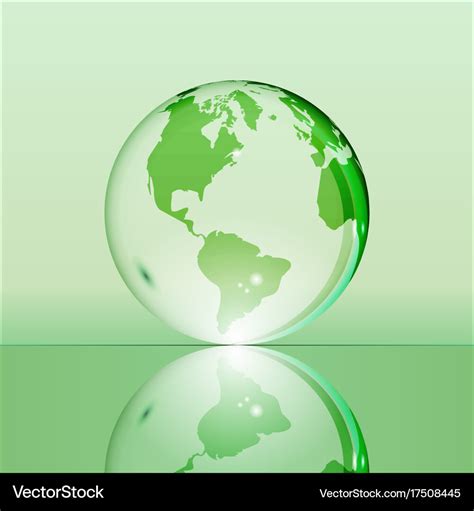 Green Shining Transparent Earth Globe Royalty Free Vector