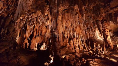Stalactites Stalagmites And Columns In Luray Caverns Virginia Stock