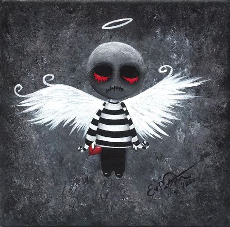 My Bloody Angel Painting By Oddball Art Co By Lizzy Love Fine Art America