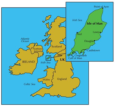 The Isle Of Man Map World Map