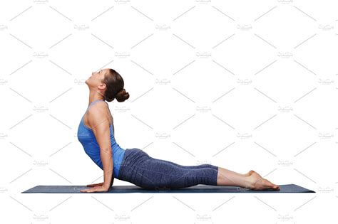 Woman Doing Ashtanga Vinyasa Yoga Sun Salutation Asana Sports