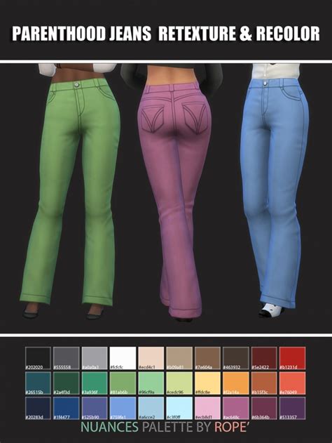 Parenthood Jeans Retexture Recolor At Maimouth Sims Sims Updates