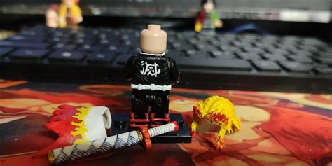 Custom Lego Kyojuro Rengoku Kimetsunoyaiba Hobbies And Toys Toys