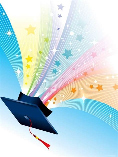 Graduation Cap With Tassels And Sparkling Stars Photographic Print