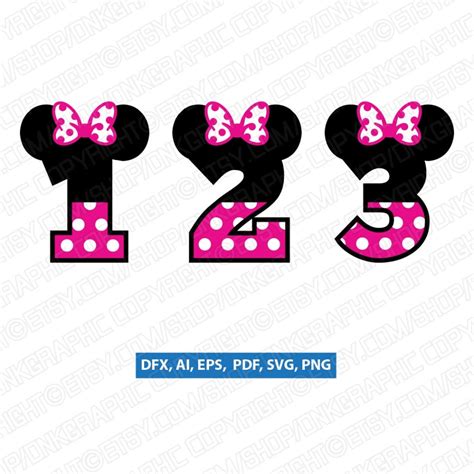 Minnie Mouse Numbers First Second Third Fourth Fifth 1st 2nd Etsy