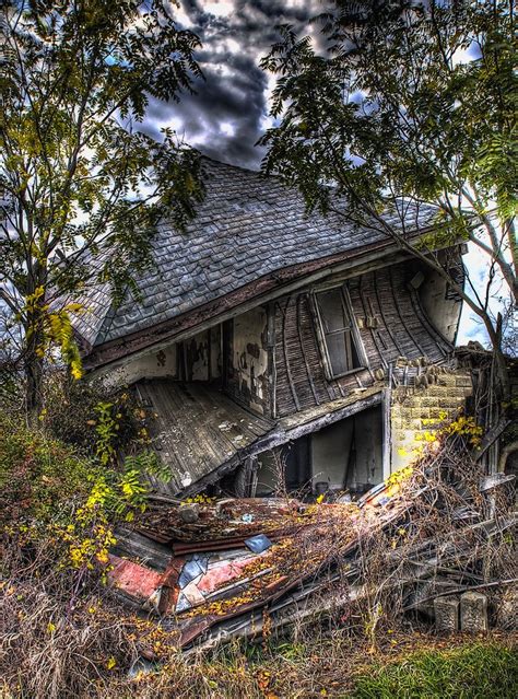 Old Farm House Collapsed Reminds Me Of The House On The Edge Of The