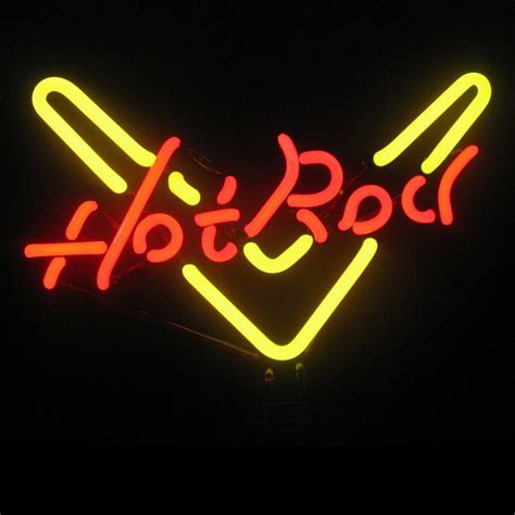 Hot Rod Neon Tabletop Sign Man Cave Ts