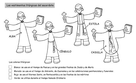 Dibujos Para Catequesis Vestimenta LitÚrgica Del Sacerdote