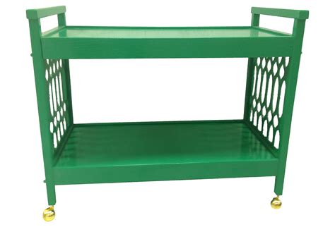 Green Lacquer Bar Cart | Vintage bar carts, Eclectic dining, Eclectic ...