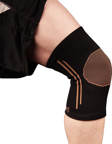 Copper D Copper Compression Knee Sleeve Rayon From Bamboo Charcoal Copper Infused