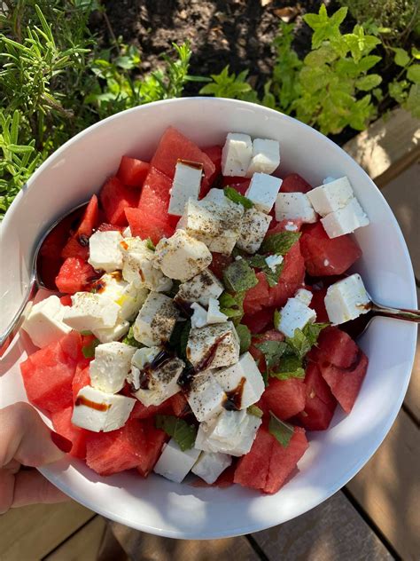 Melonen - Feta - Salat mit Minze