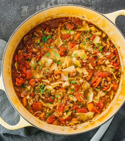 Unstuffed Cabbage Roll Soup Low Carb Soup Recipes Popsugar Fitness Photo