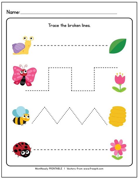 Printable Tracing Lines Worksheets Preschool
